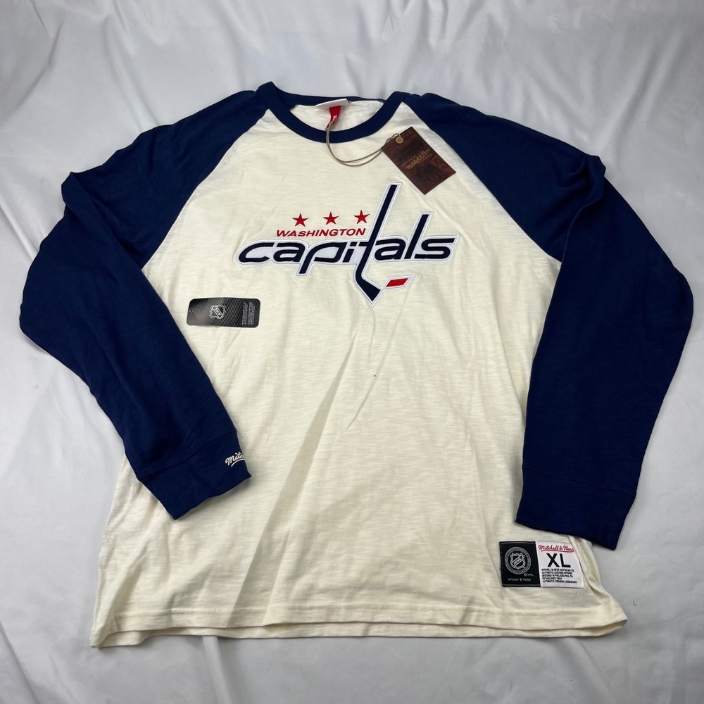 Mitchell & Ness Washington‎ Capitals NHL Hockey Slub Raglan Long Sleeve Shirt